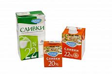 купить товар Натуральные ультрапастеризованные сливки Чудское озеро 20%/22%